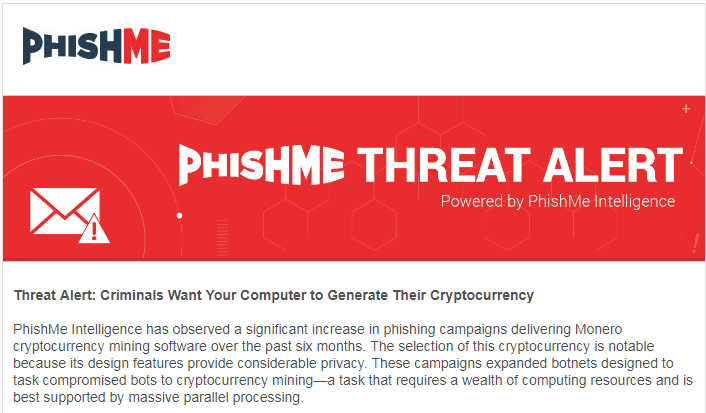  phishme alert on bots for bitcoins